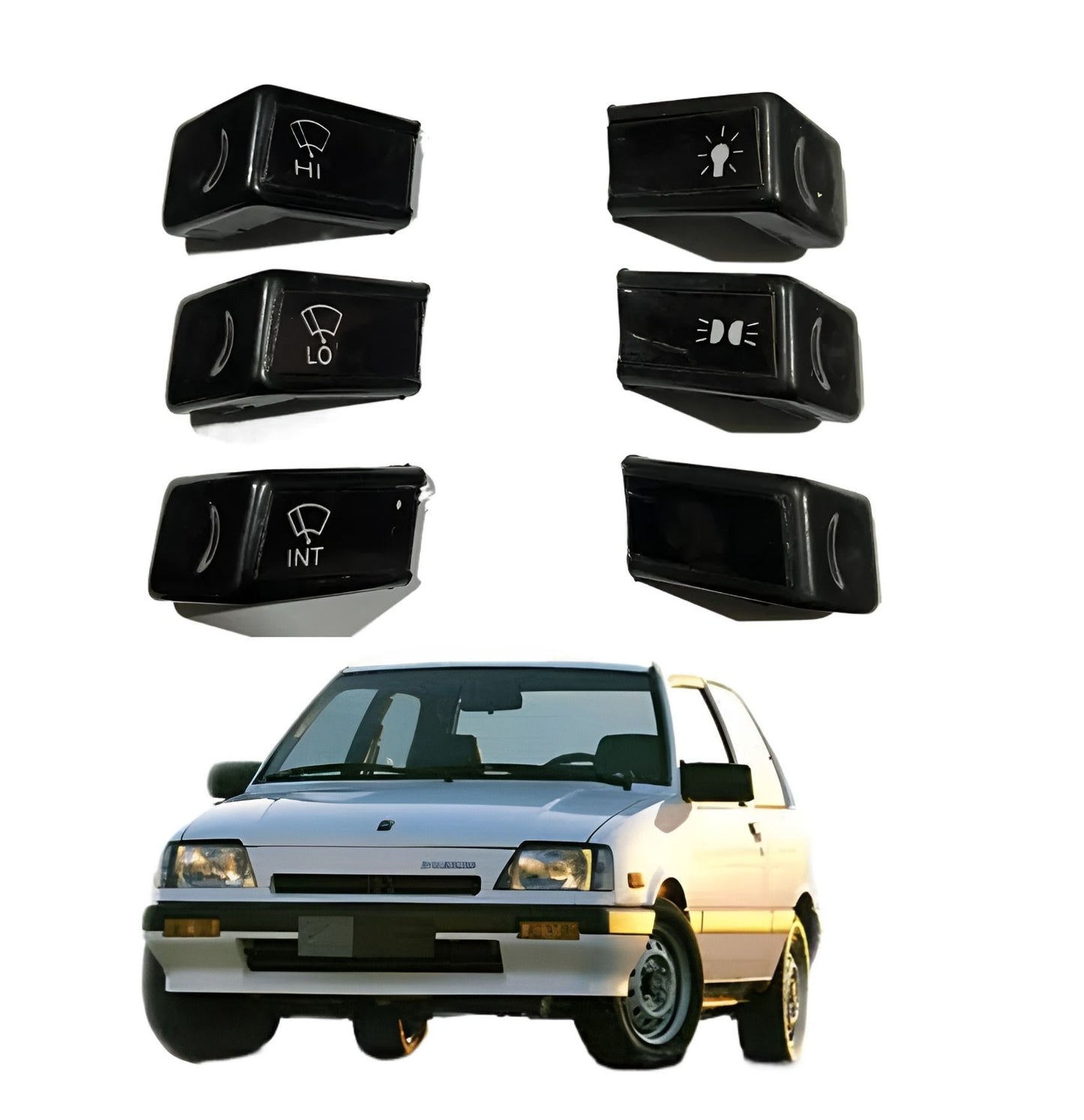 PANEL BUTTON COVERS / METER BUTTON COVERS FOR SUZUKI KHYBER 6 Pcs