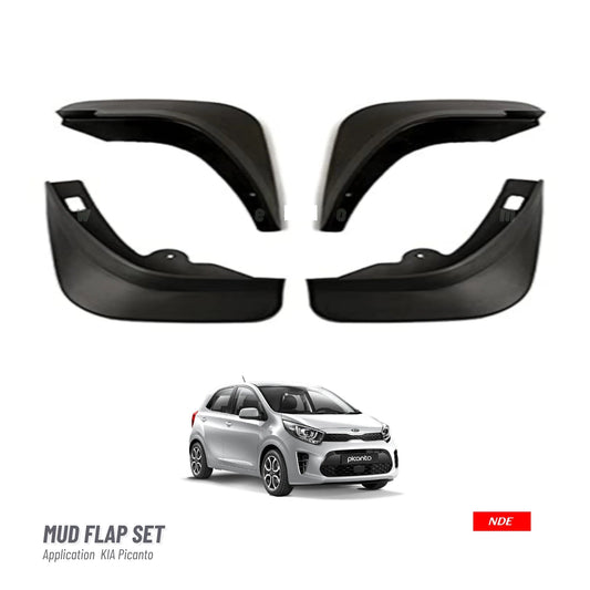 Mud Flaps / Splash Guards (Black) for Daihatsu Mira 2006 - 2017 4 Pcs Set