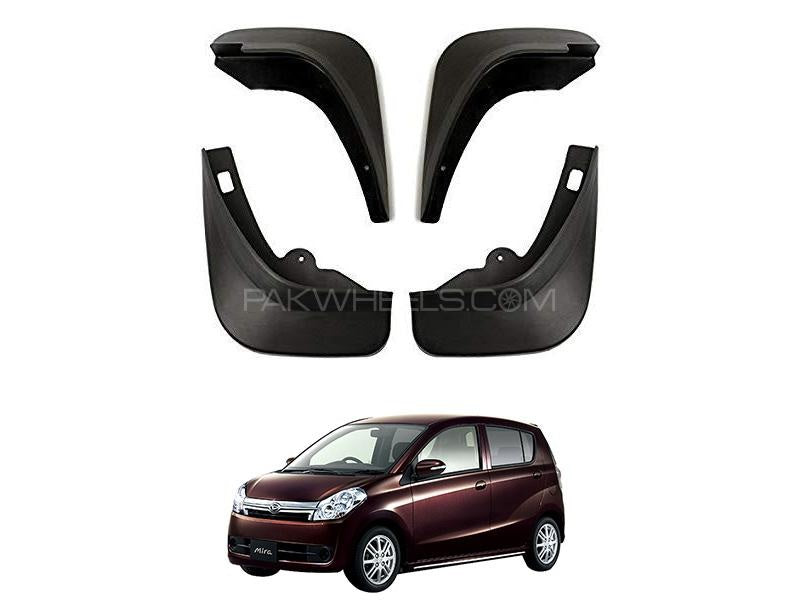 Mud Flaps / Splash Guards (Black) for Daihatsu Mira 2006 - 2017 4 Pcs Set