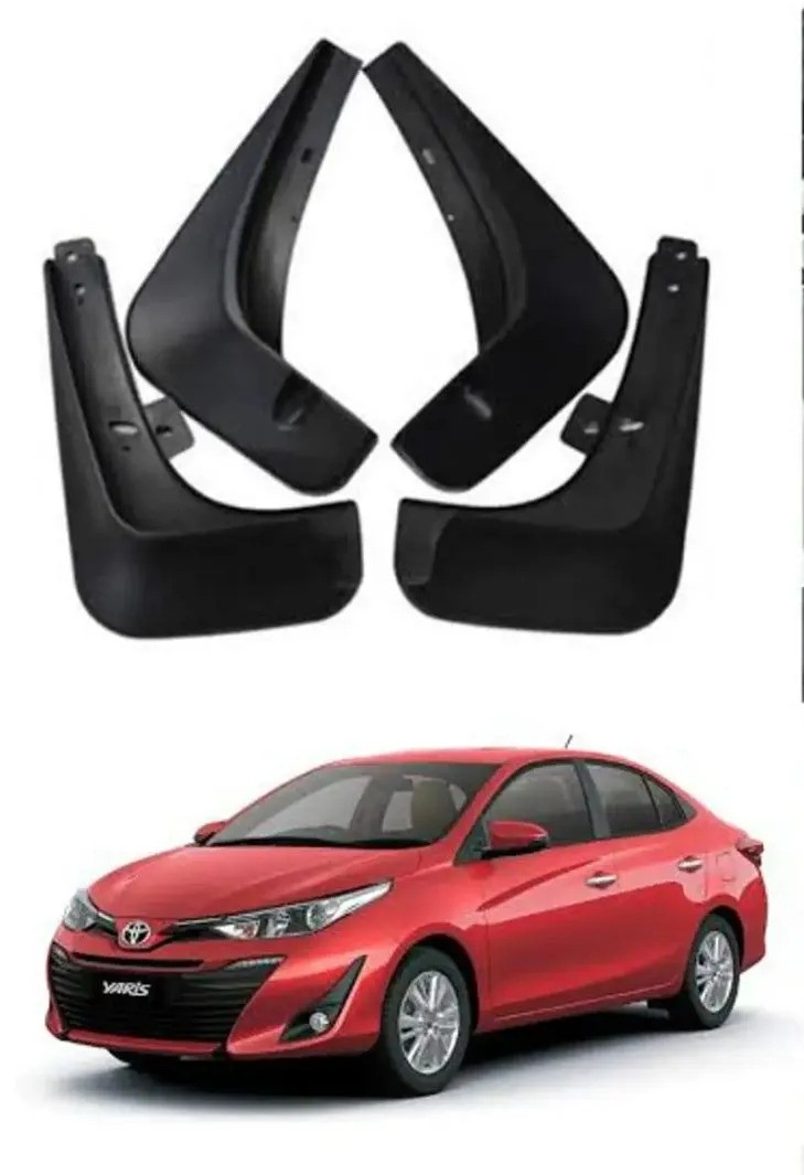 Mud Flaps / Splash Guards For Toyota Yaris 2020-2022 Black Set of 4 Pcs