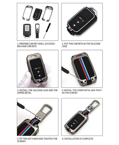 Luxury Fashionable BMW Style Metal Zinc Alloy Car Remote Key Cover – Premium Metal  Zinc Alloy Key Case Protector for Cars