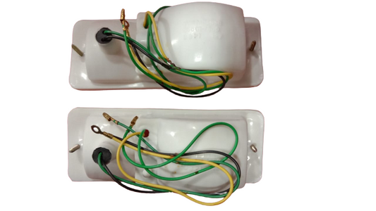 Front bumper indicator lights white for Suzuki Bolan / Ravi / chamber / Potohar jeep 2 pcs pair