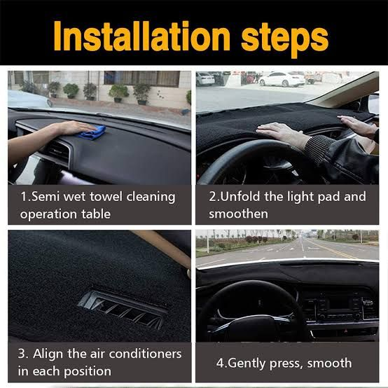 Car Dashboard Mats Heavy Fur Velvet / High Quality Dash Mat Carpets - Anti-Scratch | Washable | Velvet Material
