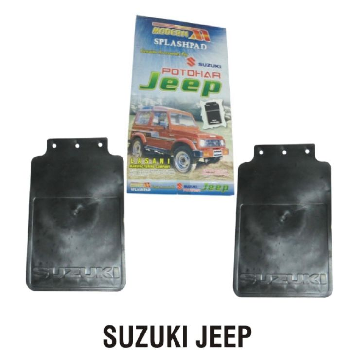 Mud Flaps / Splash Guards For Suzuki Potohar SJ410 (Black Color) 4 Pcs Set