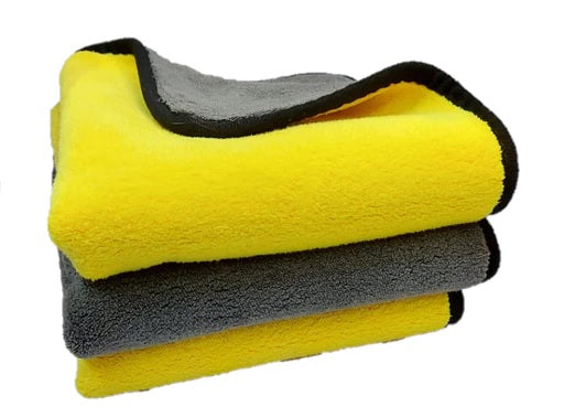 PACK OF 3 Microfiber Towel 40*40 cm 800GSM cleaner duster & wipe wax for car care double side